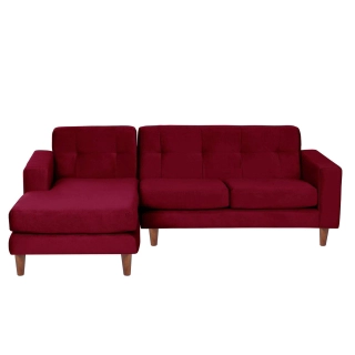 SOFA CHAISELONG LATAM HOME SALERNO IZQUIERDO 3 CUERPOS BURDEO VELVET - 1