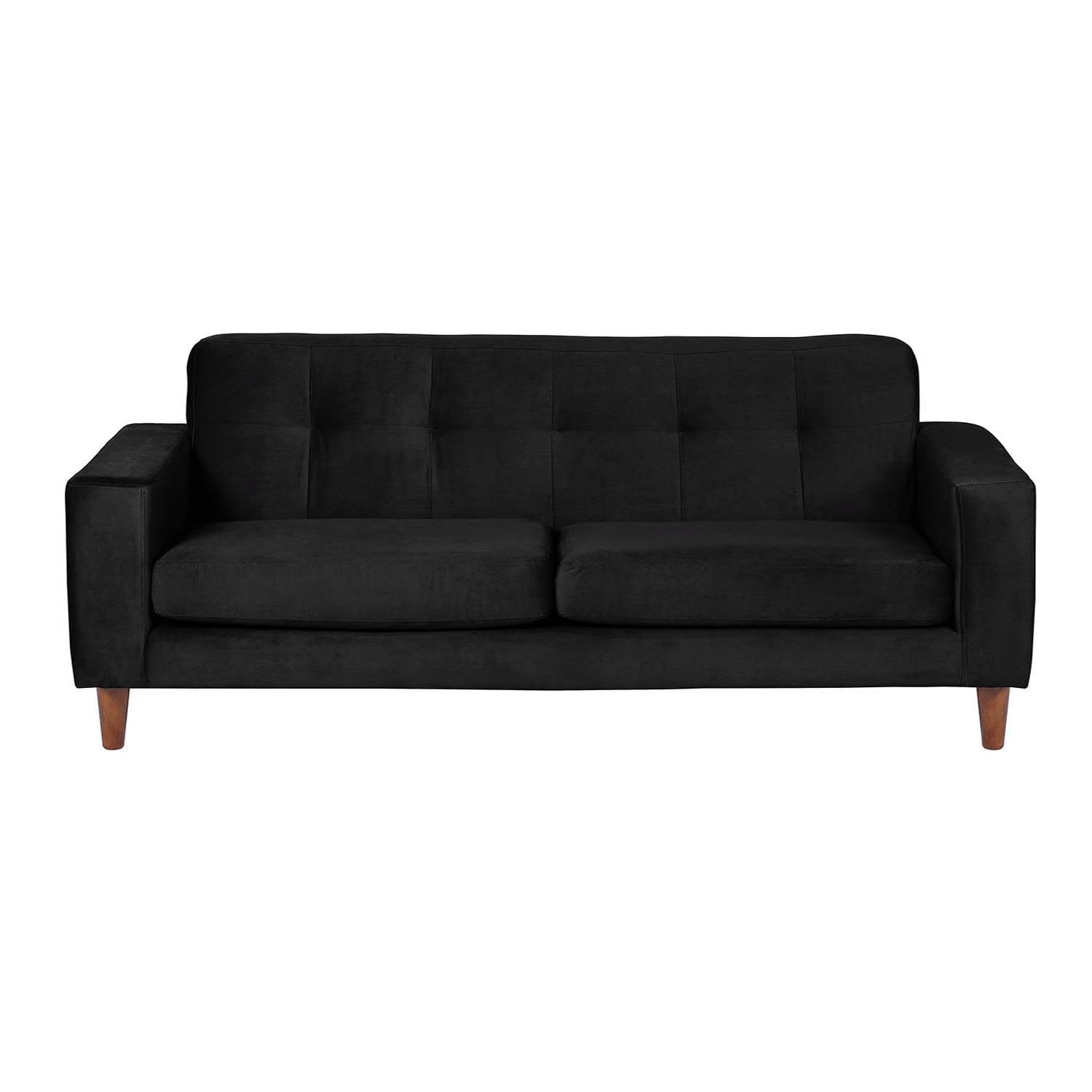 SOFA LATAM HOME SALERNO 3 CUERPOS NEGRO VELVET - 1