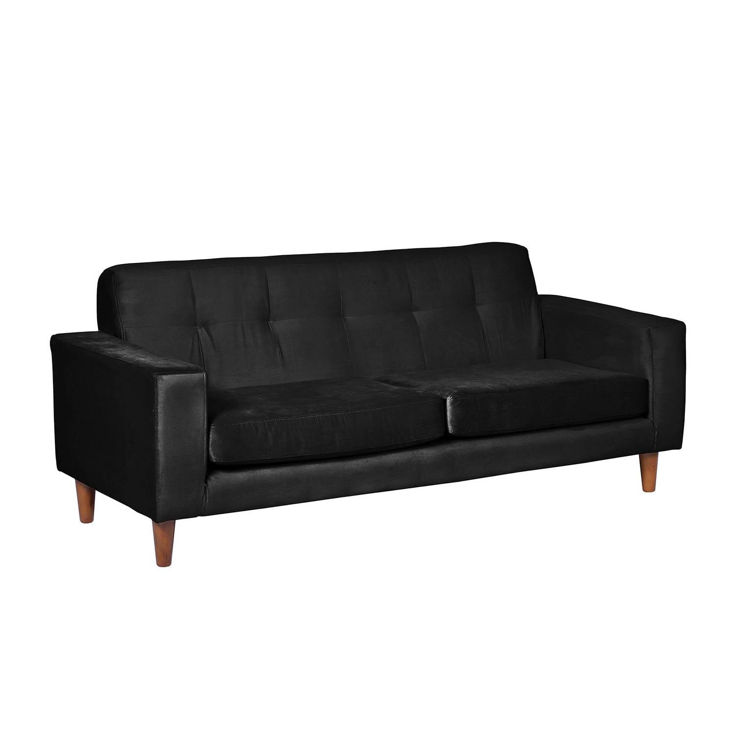 SOFA LATAM HOME SALERNO 3 CUERPOS NEGRO VELVET - 2