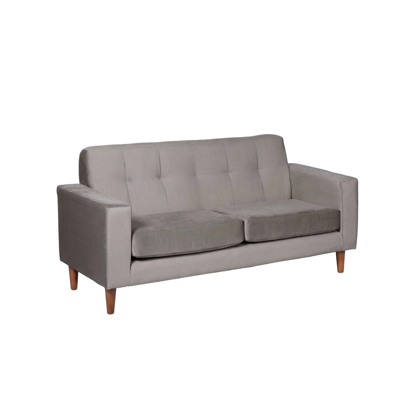SOFA LATAM HOME SALERNO 2 CUERPOS GRIS VELVET - 2