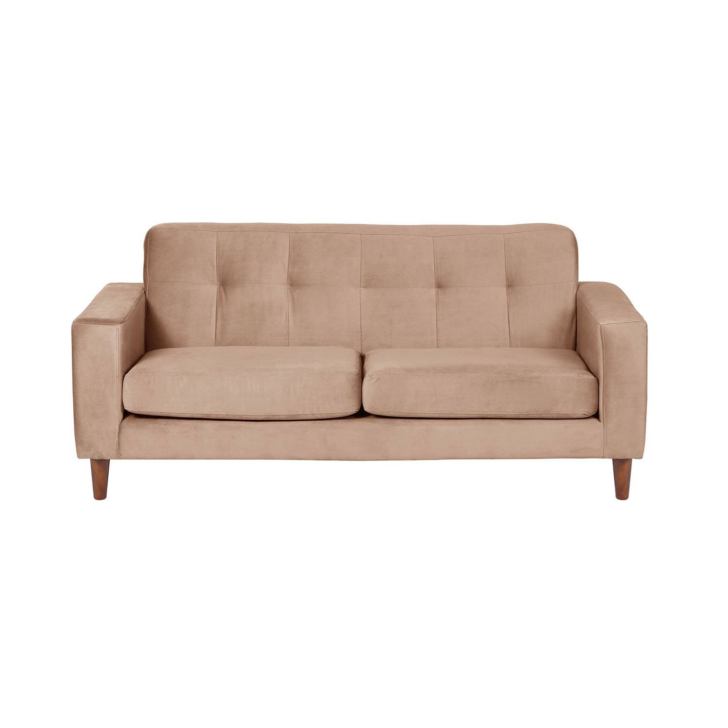 SOFA LATAM HOME SALERNO 2 CUERPOS BEIGE VELVET - 1