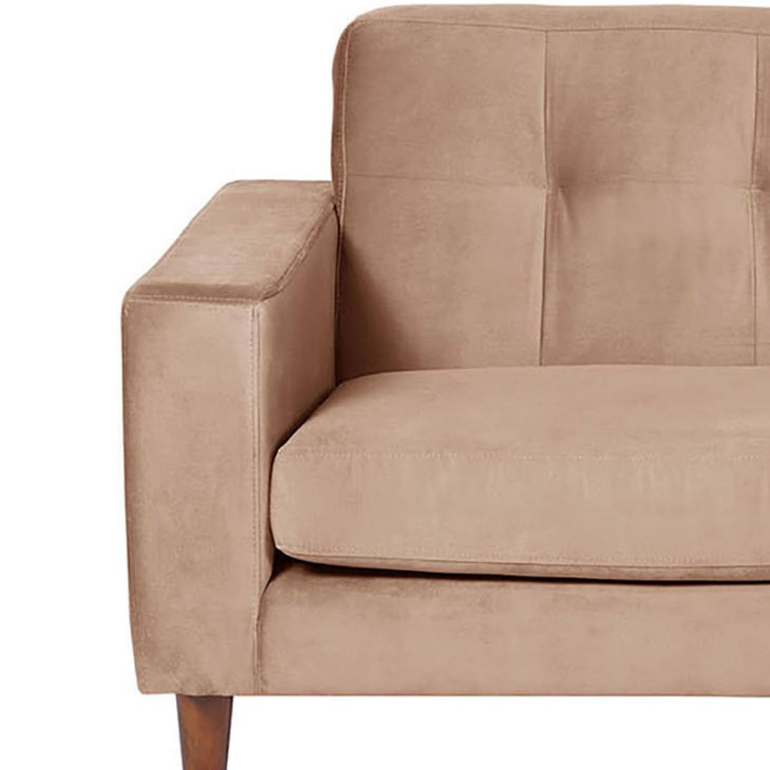 SOFA LATAM HOME SALERNO 2 CUERPOS BEIGE VELVET - 2