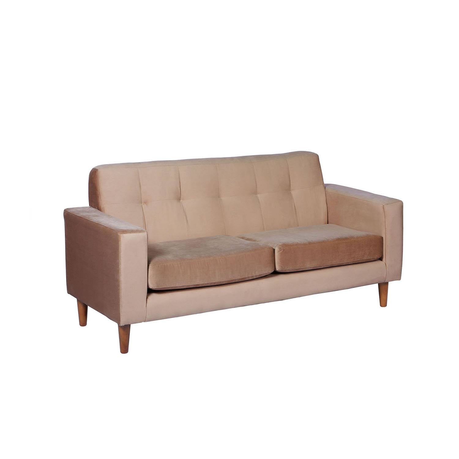 SOFA LATAM HOME SALERNO 2 CUERPOS BEIGE VELVET - 3