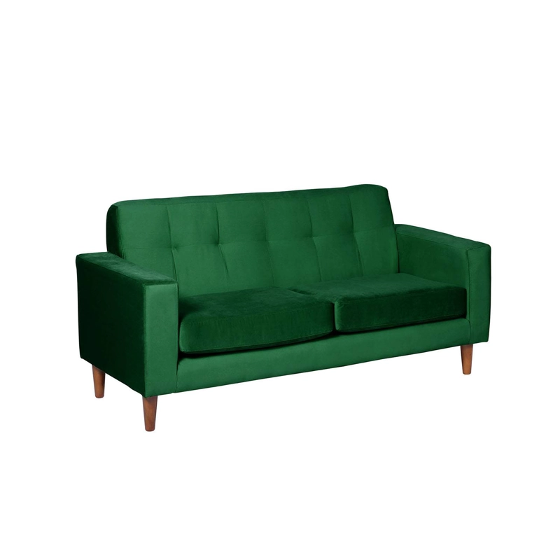 SOFA LATAM HOME SALERNO 2 CUERPOS VERDE VELVET - 2