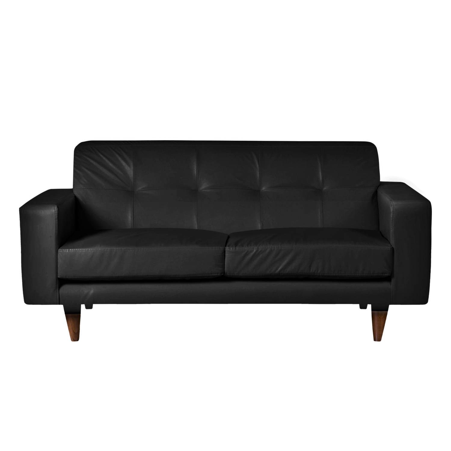 SOFA LATAM HOME SALERNO 2 CUERPOS NEGRO PU - 1