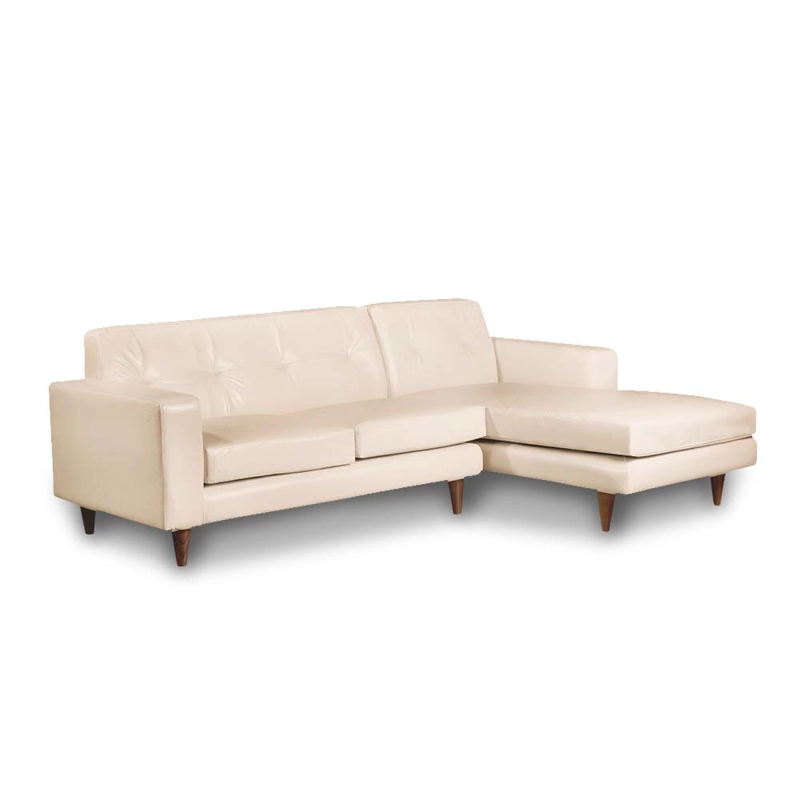 SOFA CHAISELONG LATAM HOME SALERNO DERECHO 3 CUERPOS BEIGE PU - 2