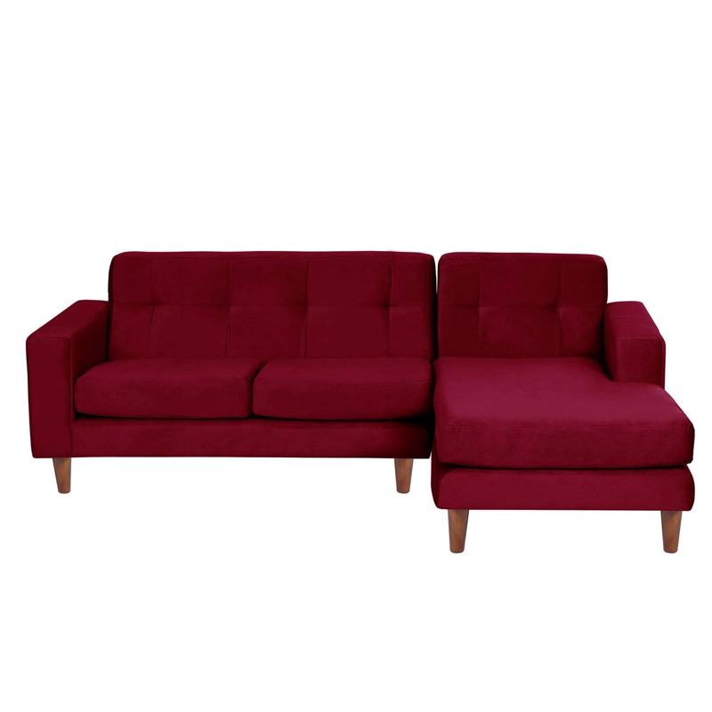 SOFA CHAISELONG LATAM HOME SALERNO DERECHO 3 CUERPOS BURDEO VELVET - 1