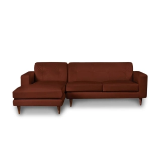 SOFA CHAISELONG LATAM HOME SALERNO IZQUIERDO 3 CUERPOS CHOCOLATE PU - 1