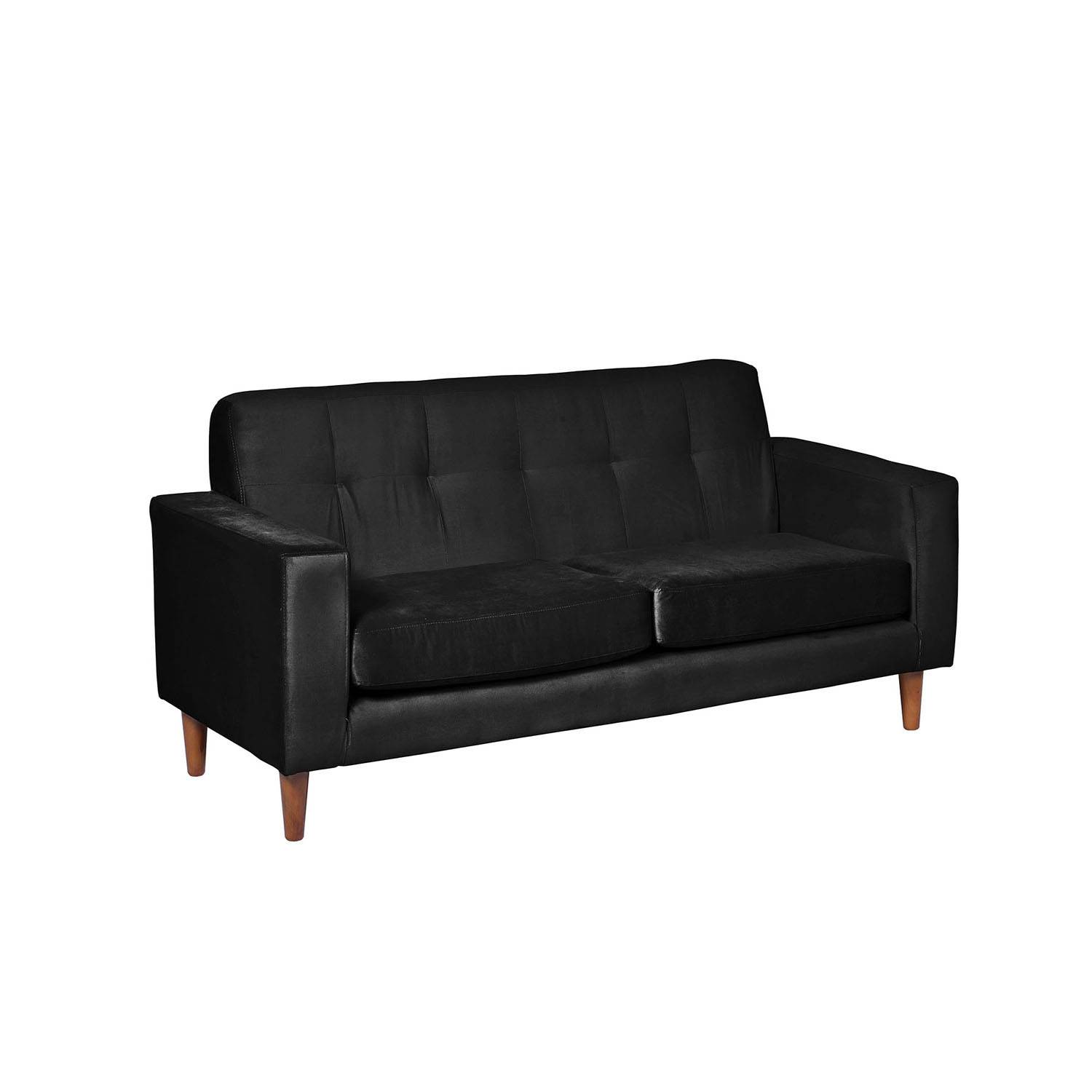 SOFA LATAM HOME SALERNO 2 CUERPOS NEGRO VELVET - 2