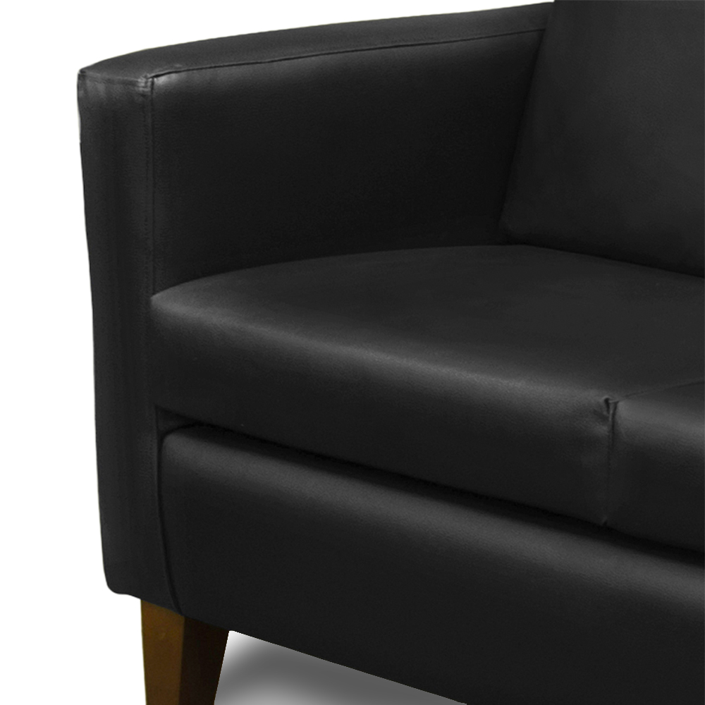 SOFA LATAM HOME SICILIA 3 CUERPOS NEGRO PU - 3