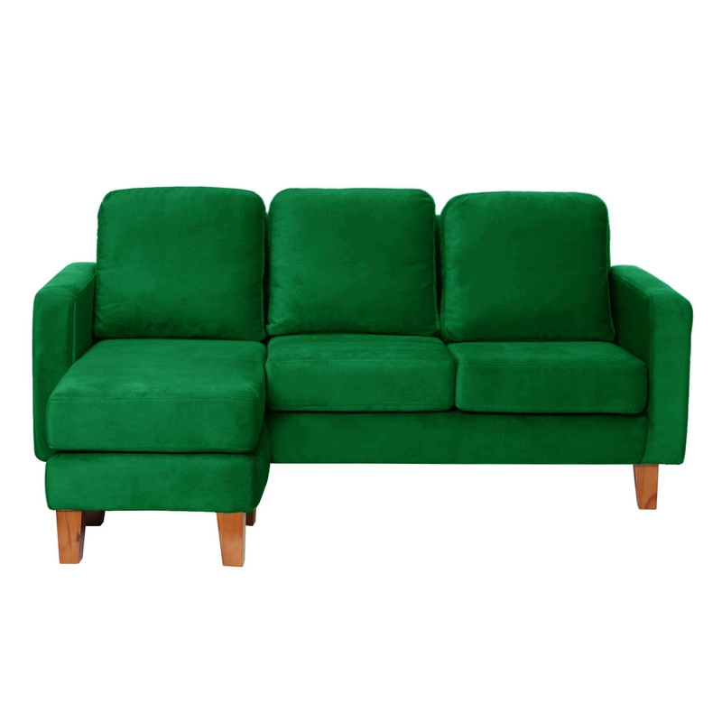 SECCIONAL LATAM HOME VENECIA LIBRE DISPOSICIÓN VERDE TELA VELVET INTERCAMBIABLE - 3