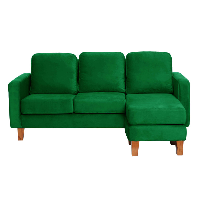 SECCIONAL LATAM HOME VENECIA LIBRE DISPOSICIÓN VERDE TELA VELVET INTERCAMBIABLE - 4