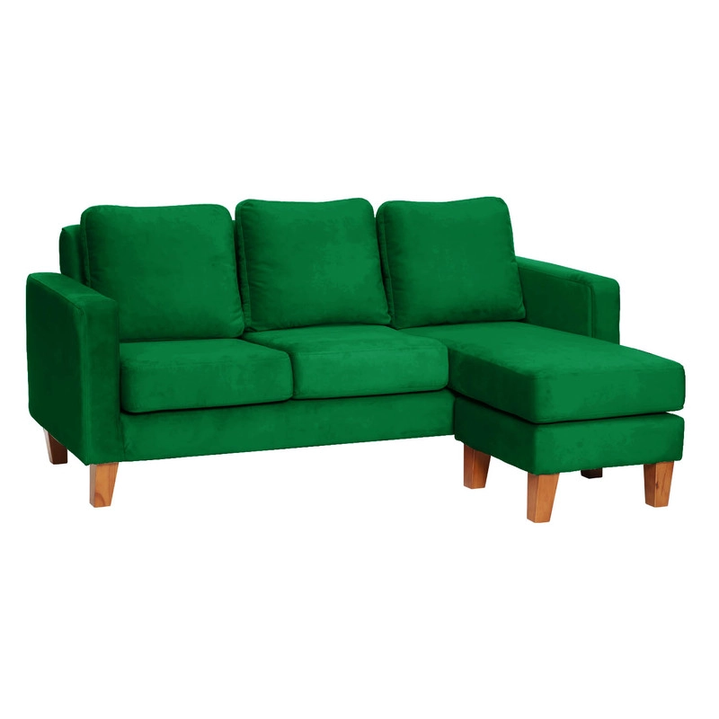 SECCIONAL LATAM HOME VENECIA LIBRE DISPOSICIÓN VERDE TELA VELVET INTERCAMBIABLE - 5
