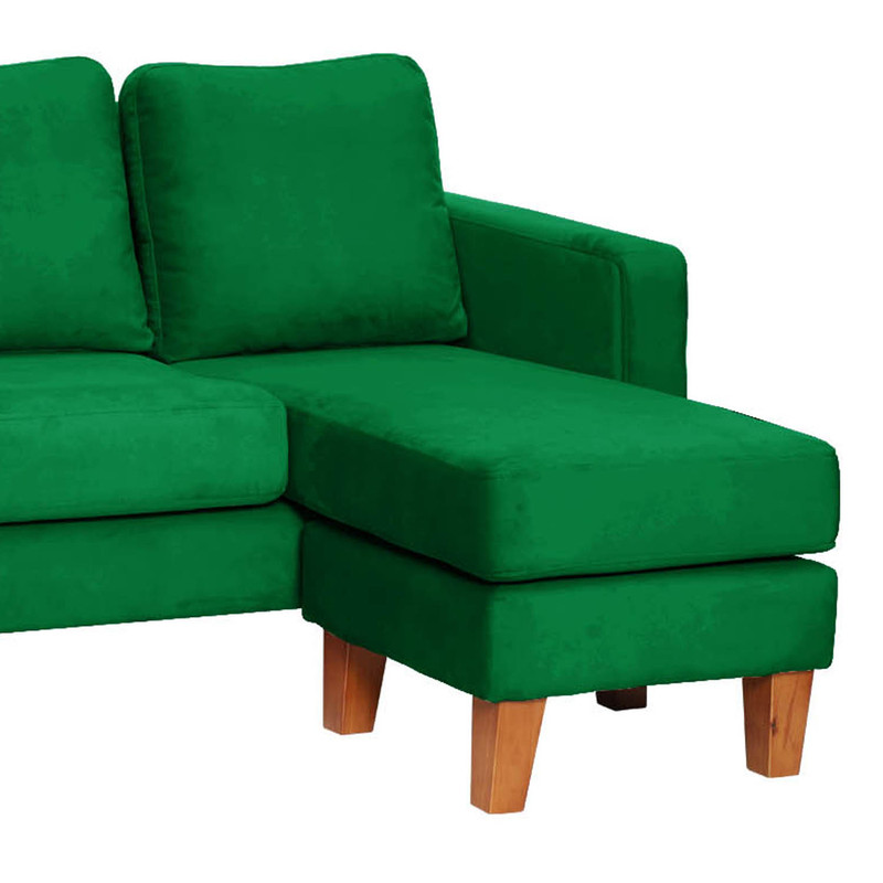 SECCIONAL LATAM HOME VENECIA LIBRE DISPOSICIÓN VERDE TELA VELVET INTERCAMBIABLE - 6