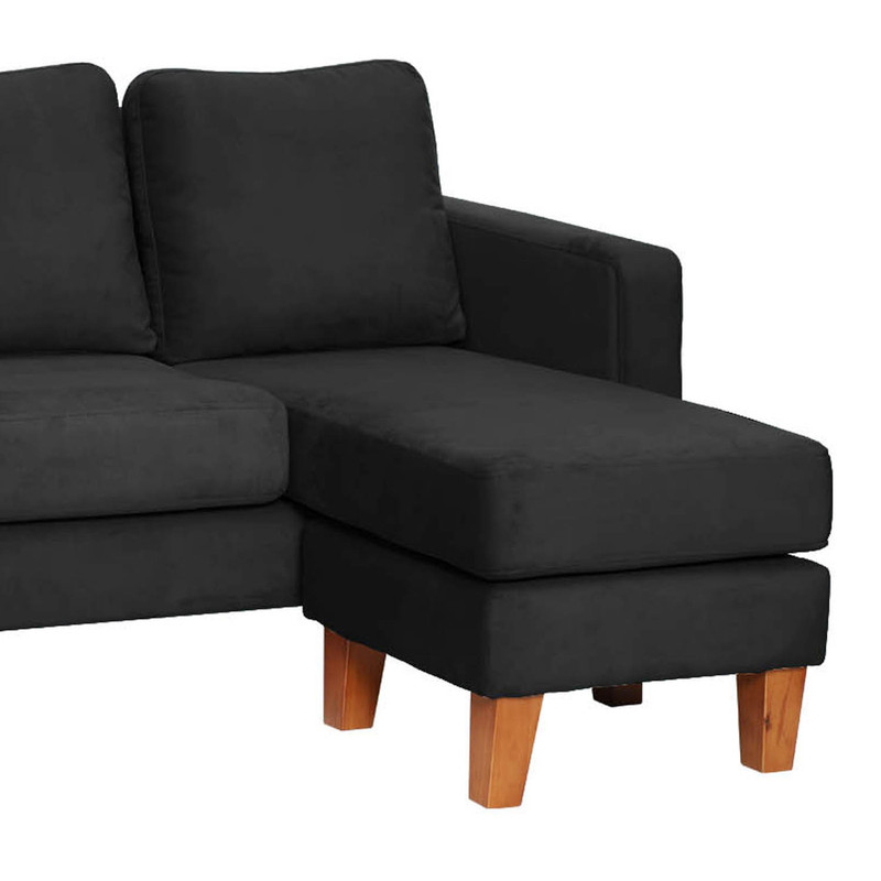 SECCIONAL LATAM HOME VENECIA LIBRE DISPOSICIÓN NEGRO TELA VELVET INTERCAMBIABLE - 6