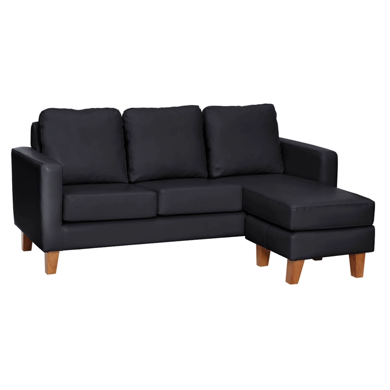 SECCIONAL LATAM HOME VENECIA LIBRE DISPOSICIÓN NEGRO INTERCAMBIABLE PU - 2