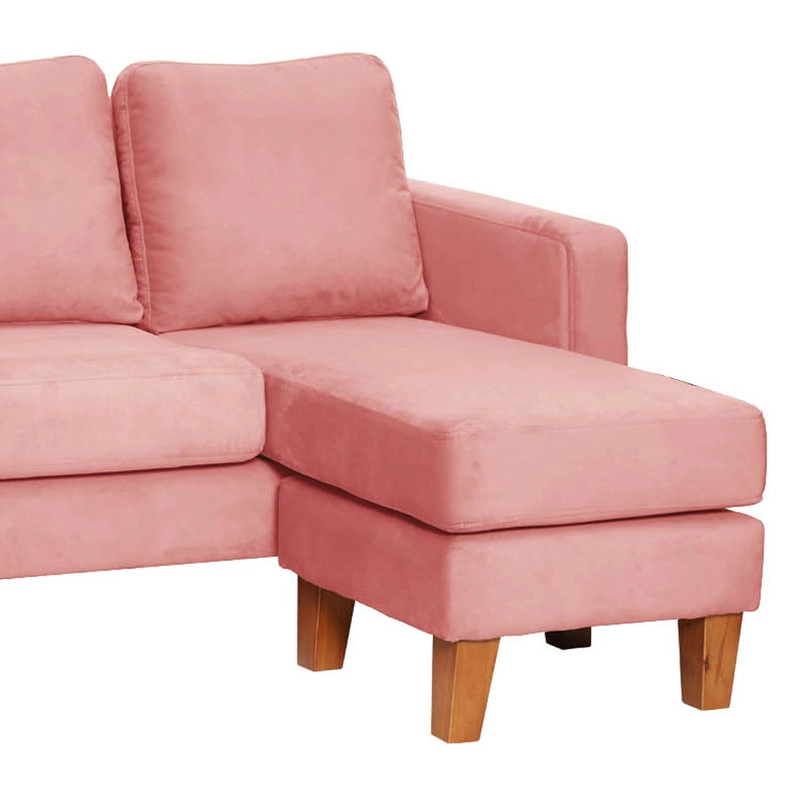 SECCIONAL LATAM HOME VENECIA LIBRE DISPOSICIÓN PALO ROSA TELA VELVET INTERCAMBIABLE - 6