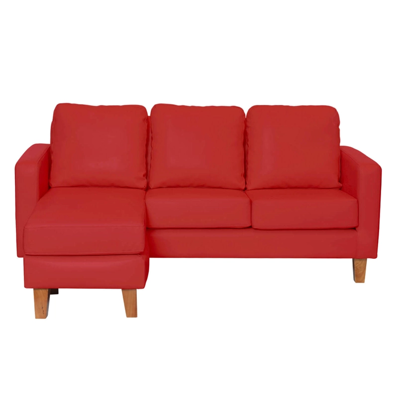 SECCIONAL LATAM HOME VENECIA LIBRE DISPOSICIÓN ROJO INTERCAMBIABLE PU - 1