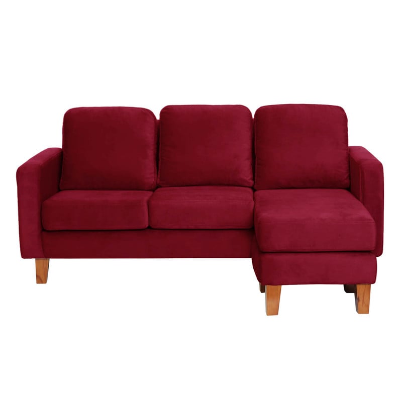SECCIONAL LATAM HOME VENECIA LIBRE DISPOSICIÓN BURDEO TELA VELVET INTERCAMBIABLE - 4