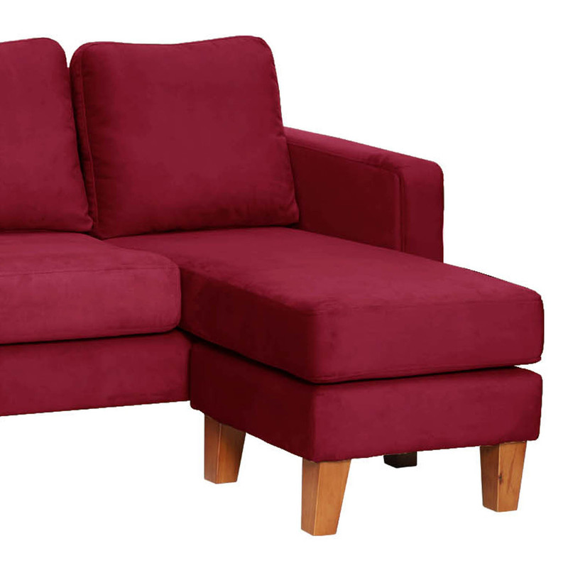 SECCIONAL LATAM HOME VENECIA LIBRE DISPOSICIÓN BURDEO TELA VELVET INTERCAMBIABLE - 6