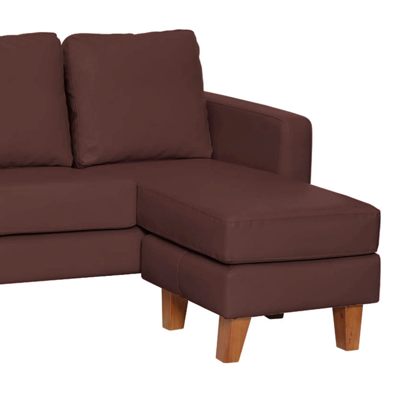 SECCIONAL LATAM HOME VENECIA LIBRE DISPOSICIÓN CHOCOLATE INTERCAMBIABLE PU - 2