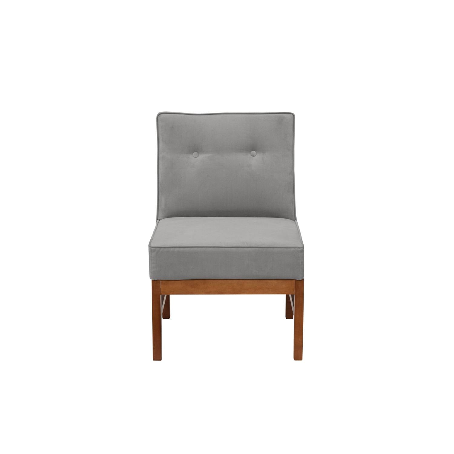 SITIAL LATAM HOME COLONIA 1 CUERPO GRIS TELA VELVET - 1