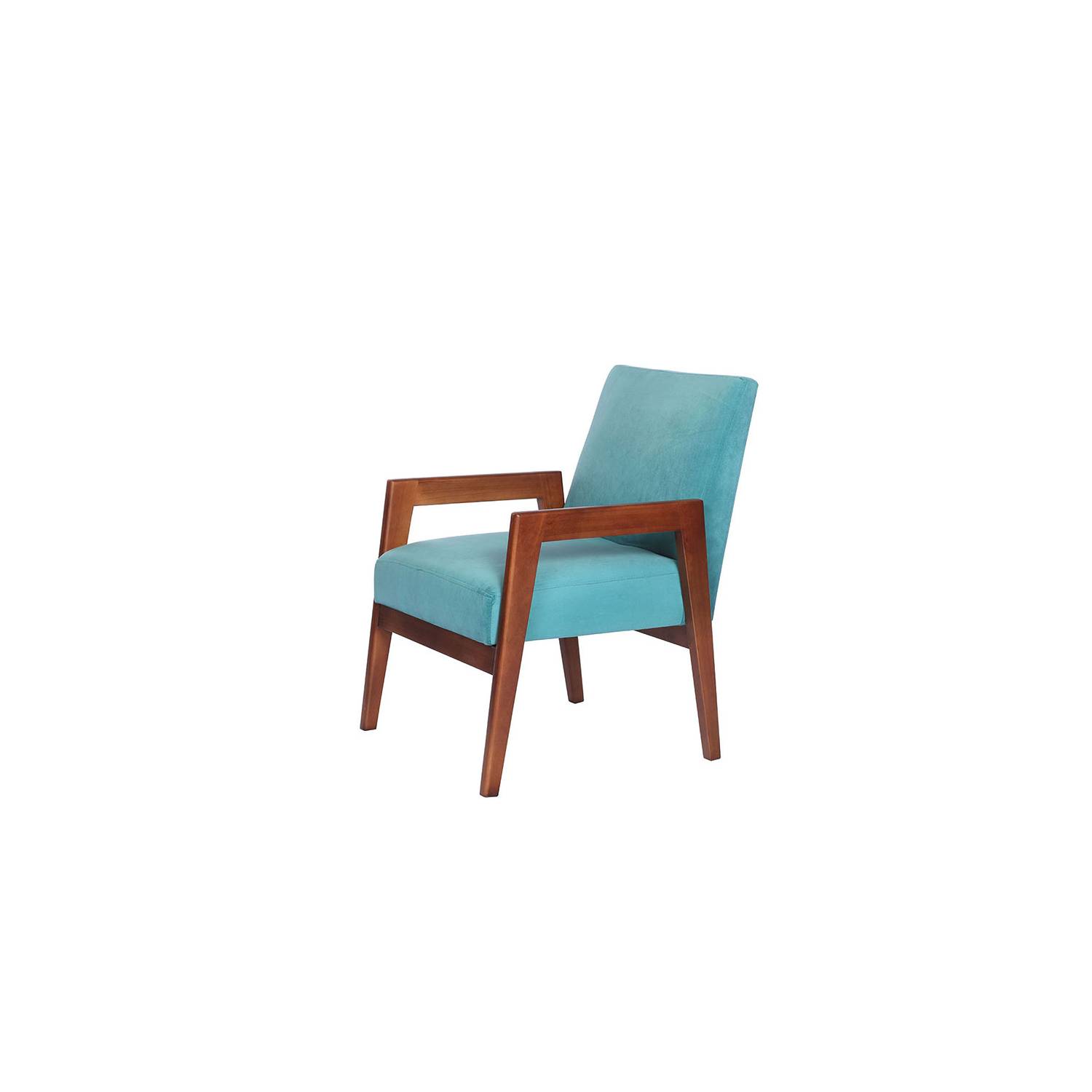 SITIAL LATAM HOME FRANKFURT 1 CUERPO TURQUESA TELA VELVET - 2
