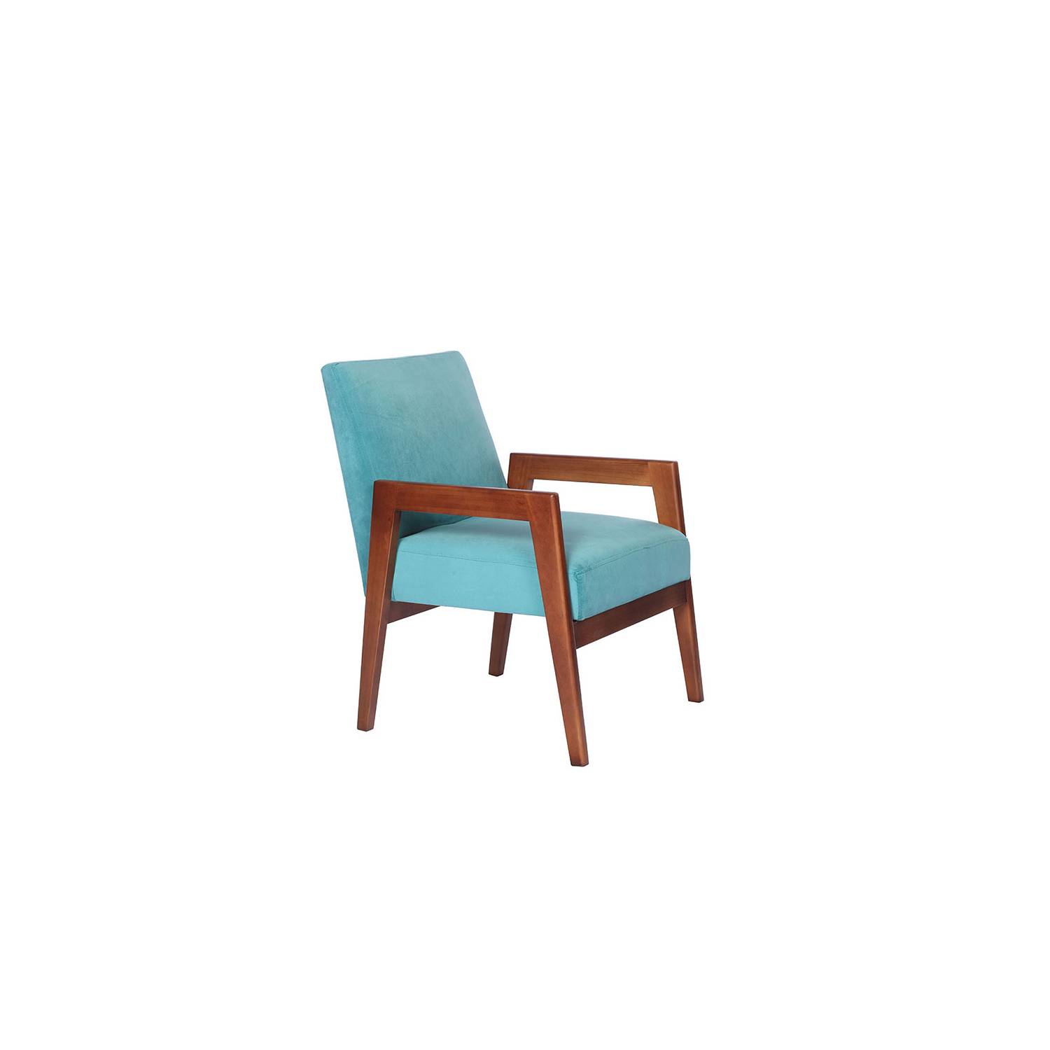 SITIAL LATAM HOME FRANKFURT 1 CUERPO TURQUESA TELA VELVET - 3