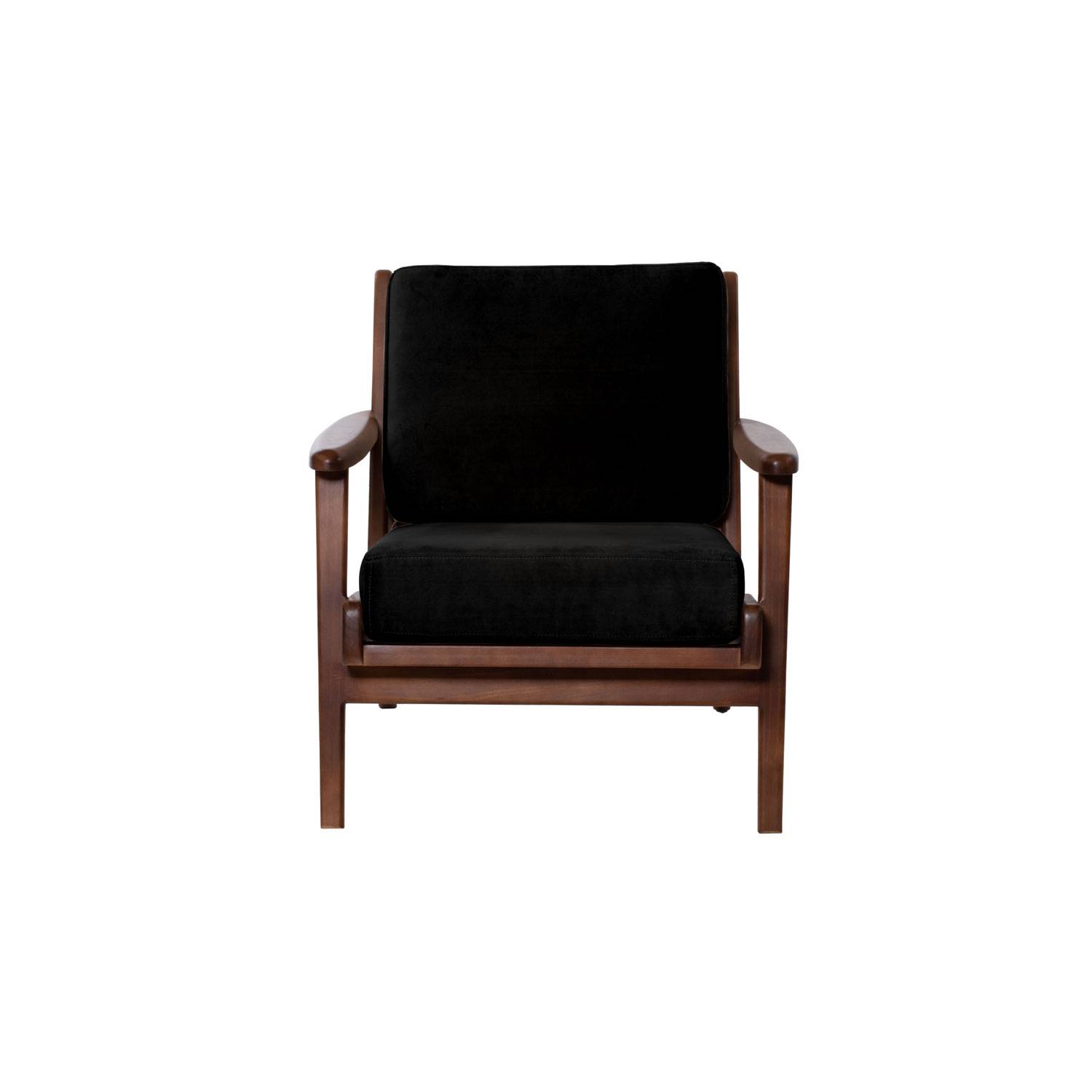 SITIAL LATAM HOME NEUSS 1 CUERPO NEGRO TELA VELVET - 1