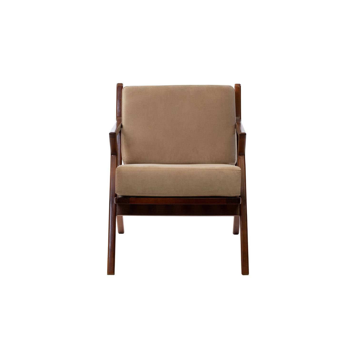 SITIAL LATAM HOME BREMEN 1 CUERPO BEIGE TELA VELVET - 1