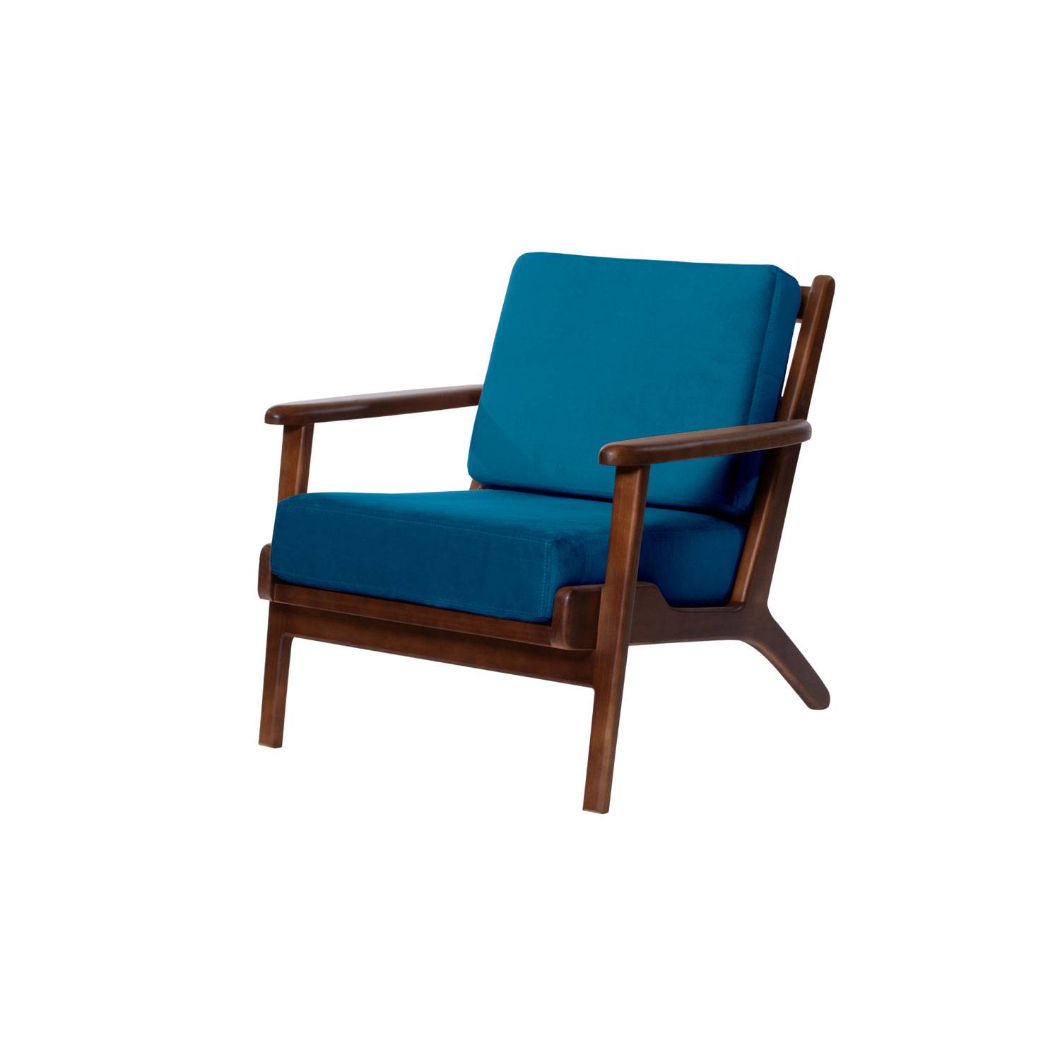 SITIAL LATAM HOME NEUSS 1 CUERPO AZUL PETROLEO TELA VELVET - 3