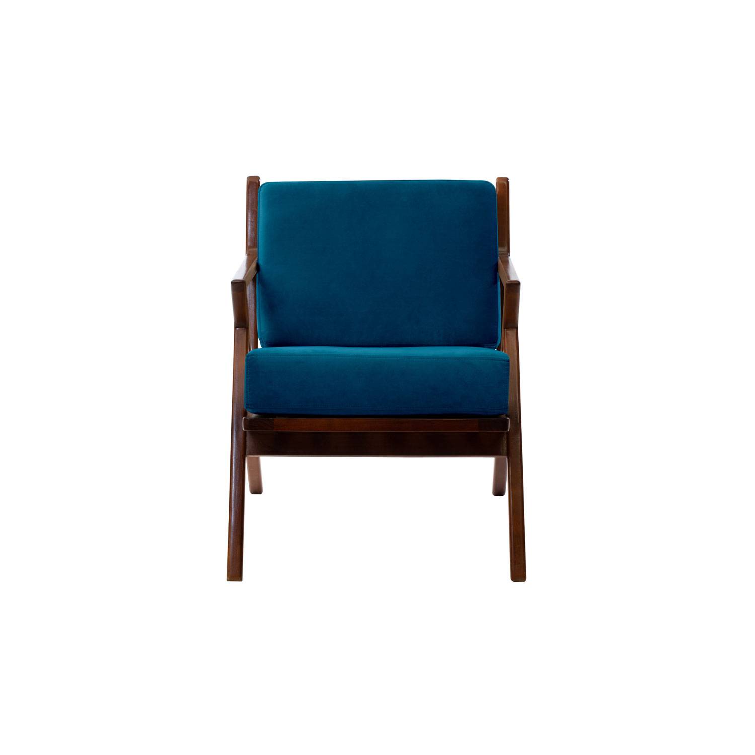 SITIAL LATAM HOME BREMEN 1 CUERPO AZUL PETROLEO TELA VELVET - 1