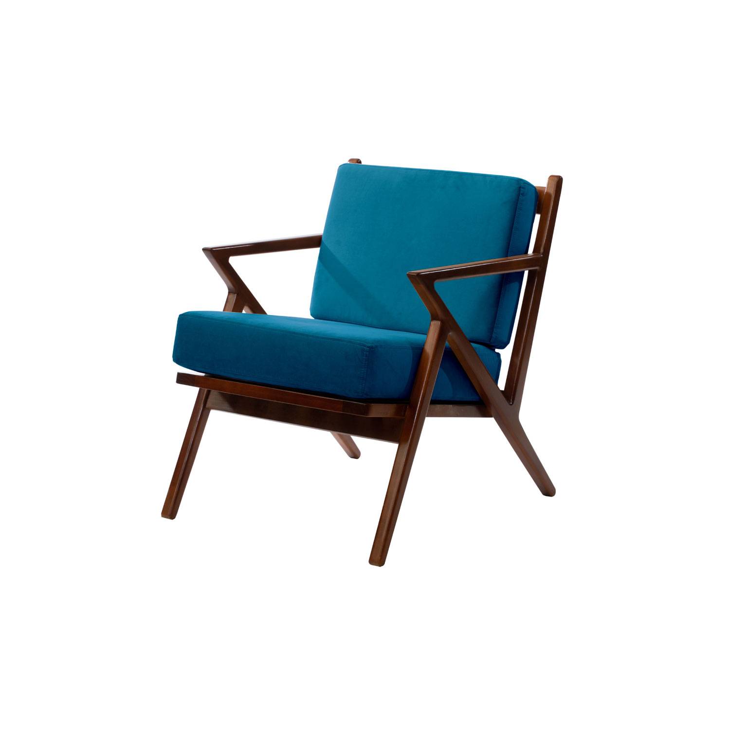 SITIAL LATAM HOME BREMEN 1 CUERPO AZUL PETROLEO TELA VELVET - 2