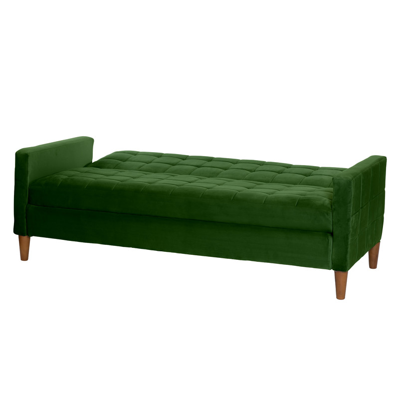 FUTON LATAM HOME GENOVA 3 CUERPOS VERDE TELA VELVET - 6