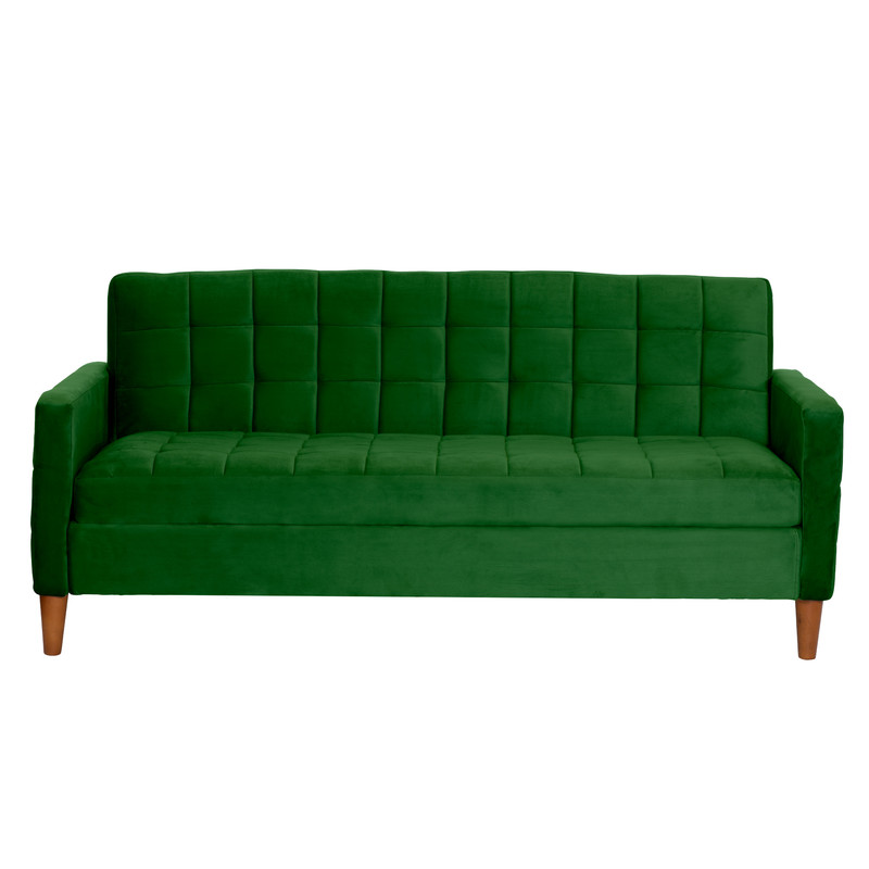 FUTON LATAM HOME GENOVA 3 CUERPOS VERDE TELA VELVET - 7