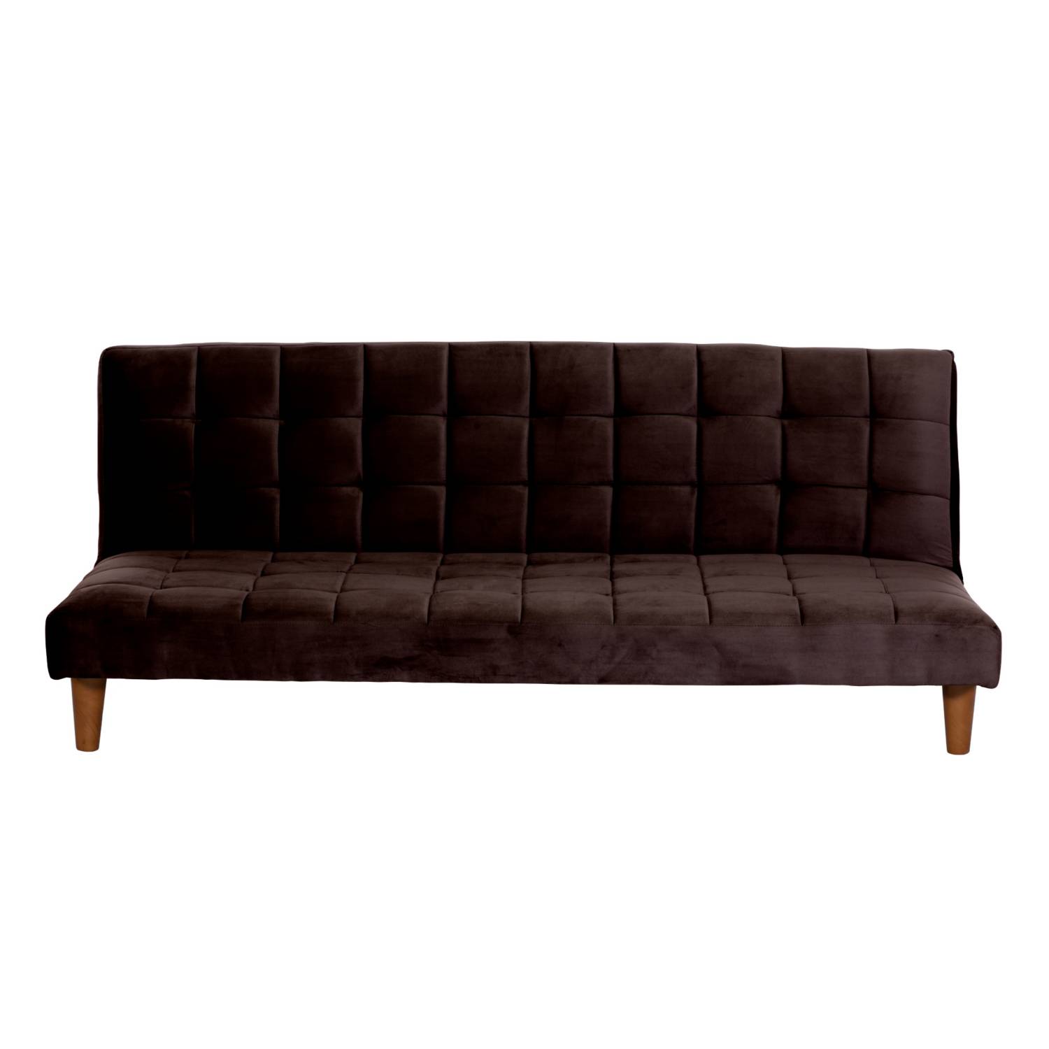 FUTON LATAM HOME TURIN 3 CUERPOS CHOCOLATE TELA VELVET - 1