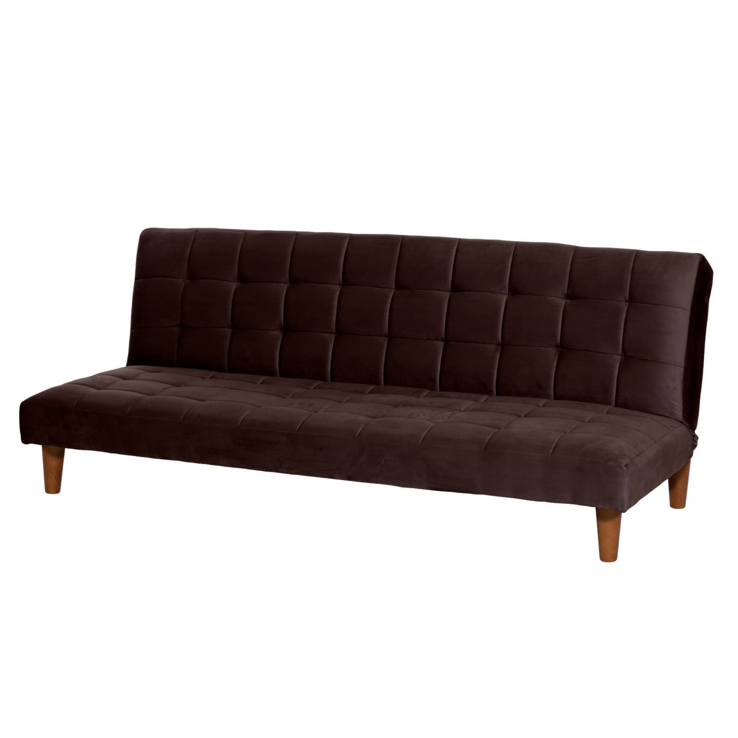 FUTON LATAM HOME TURIN 3 CUERPOS CHOCOLATE TELA VELVET - 2