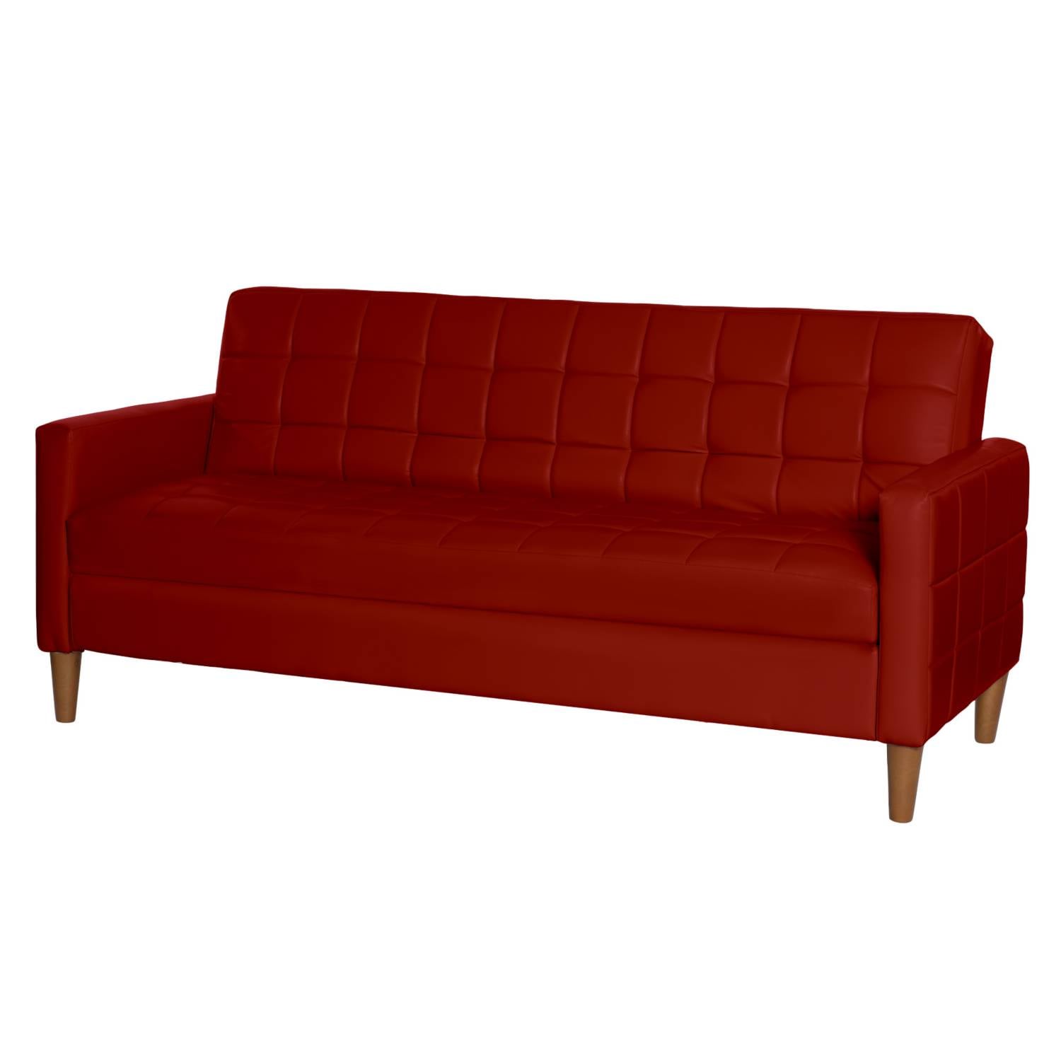 FUTON LATAM HOME GENOVA 3 CUERPOS ROJO PU - 2