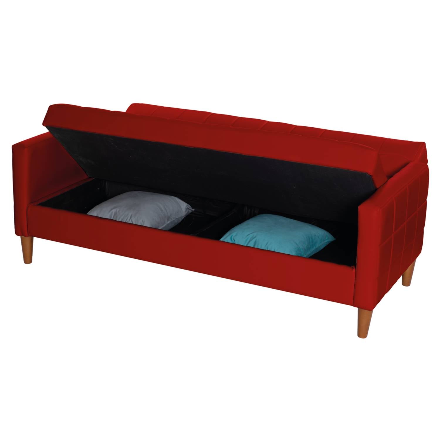 FUTON LATAM HOME GENOVA 3 CUERPOS ROJO PU - 5