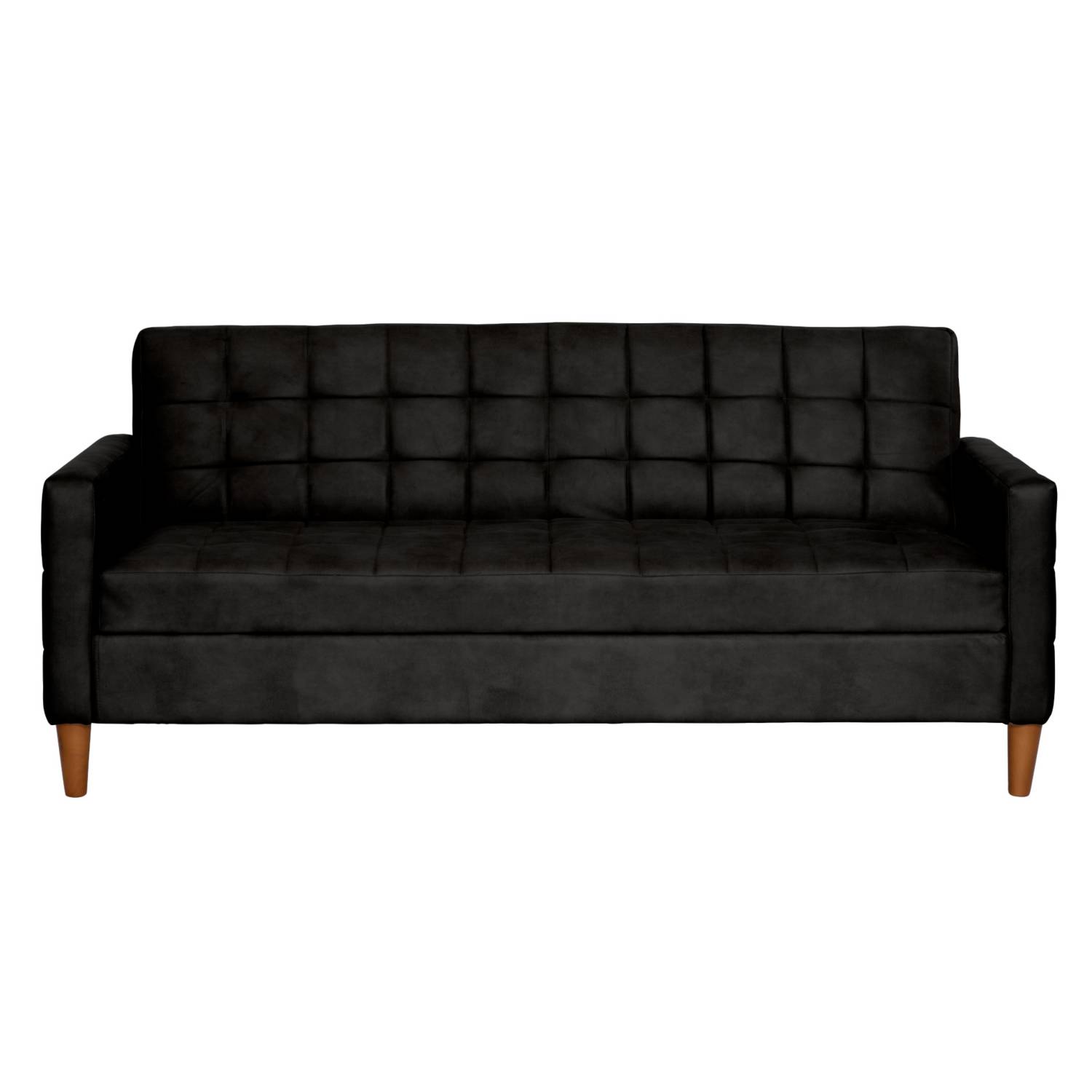 FUTON LATAM HOME GENOVA 3 CUERPOS CUERO KENTUCKY NEGRO - 1
