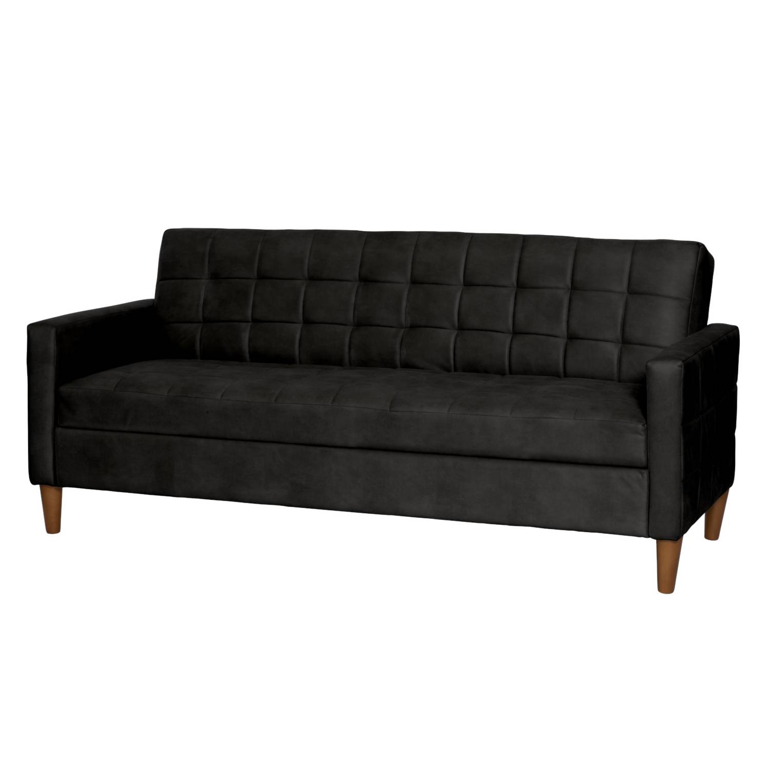 FUTON LATAM HOME GENOVA 3 CUERPOS CUERO KENTUCKY NEGRO - 2