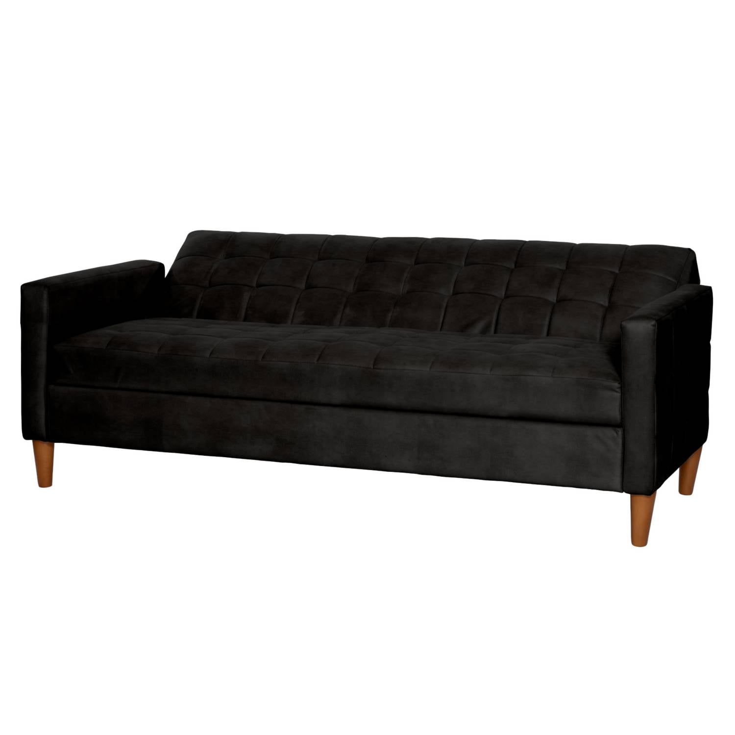 FUTON LATAM HOME GENOVA 3 CUERPOS CUERO KENTUCKY NEGRO - 3