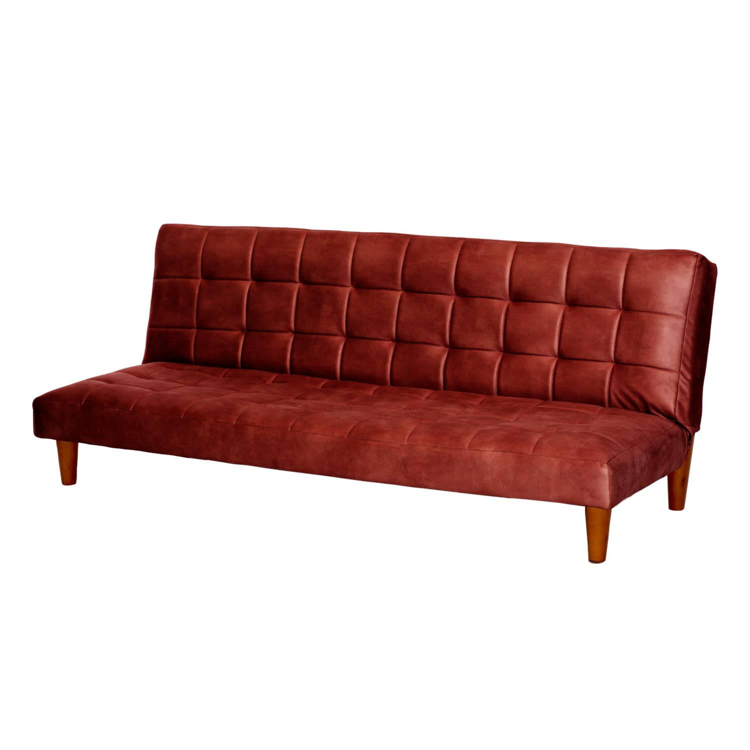FUTON LATAM HOME TURIN 3 CUERPOS CUERO KENTUCKY ROJO - 2