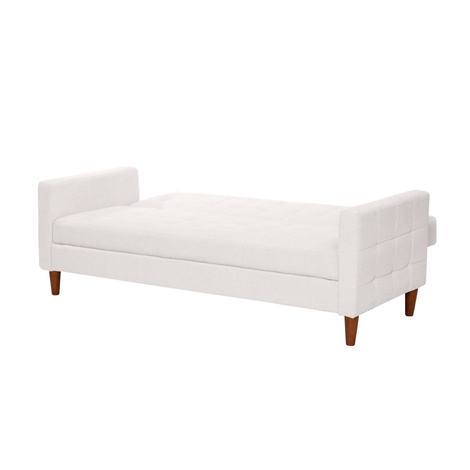 FUTON GENOVA LINO EN COLOR BLANCO - 3