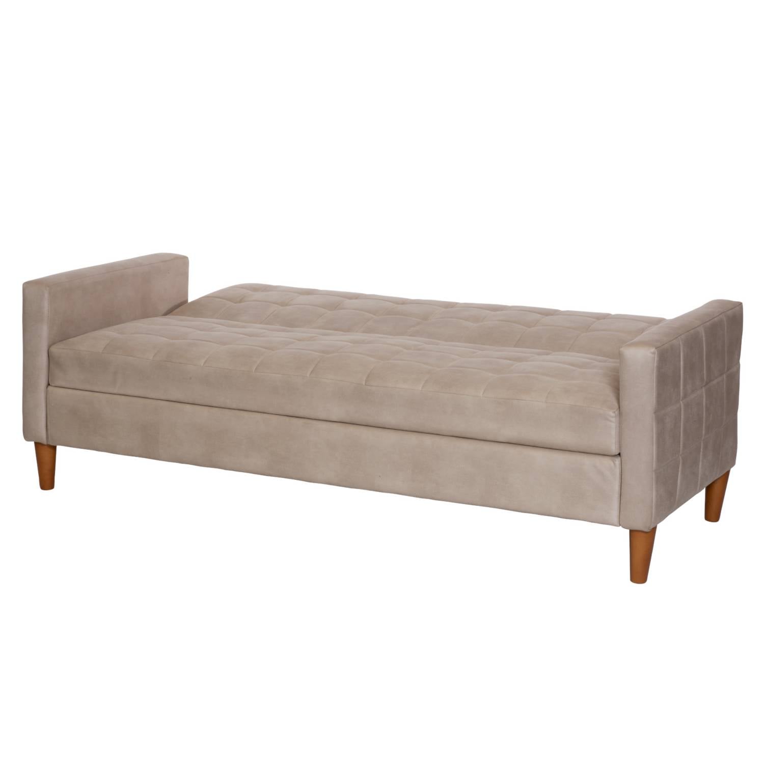 FUTON LATAM HOME GENOVA 3 CUERPOS CUERO KENTUCKY BEIGE - 4