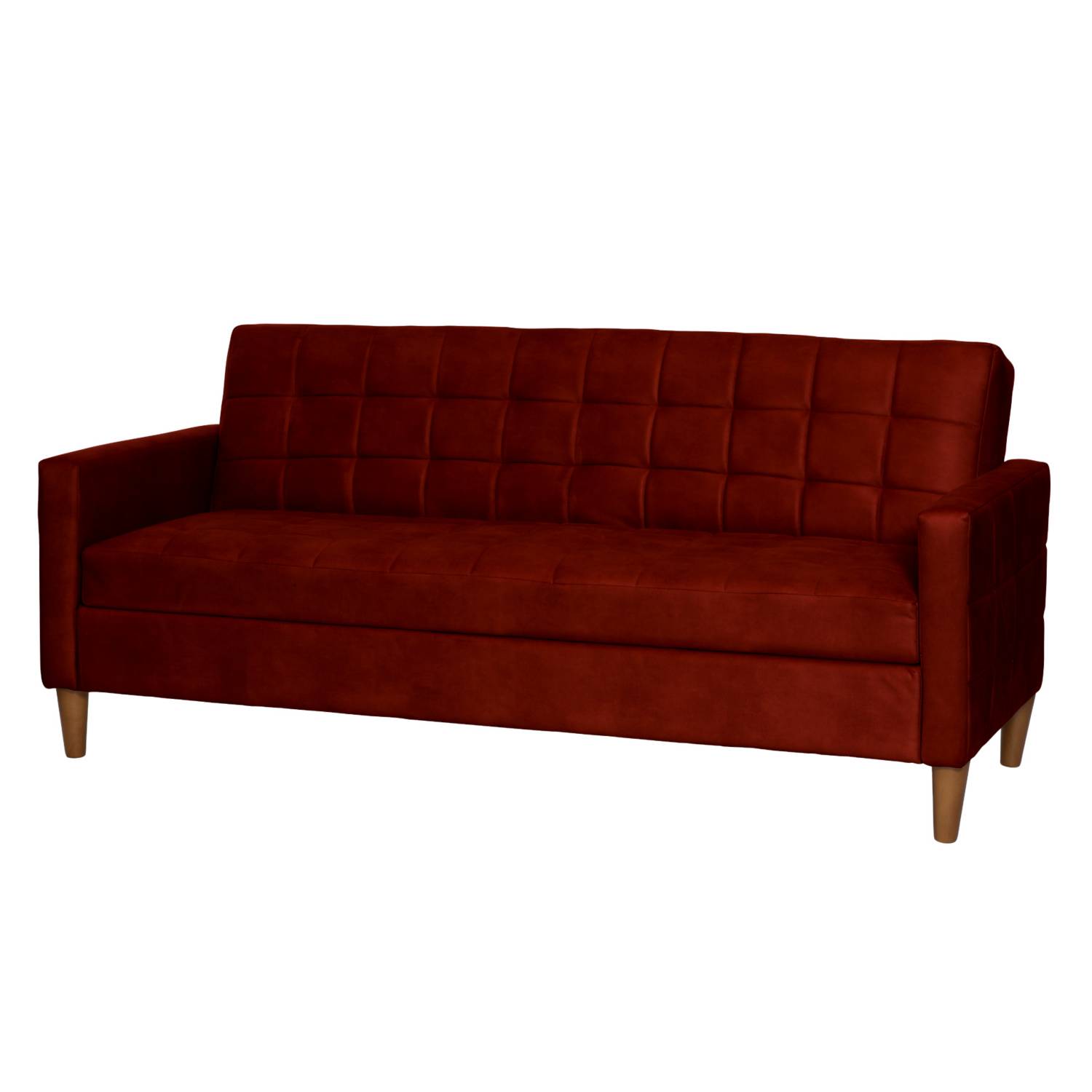 FUTON LATAM HOME GENOVA 3 CUERPOS CUERO KENTUCKY ROJO - 2