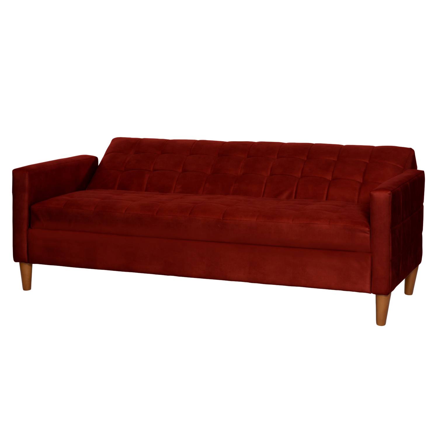 FUTON LATAM HOME GENOVA 3 CUERPOS CUERO KENTUCKY ROJO - 3
