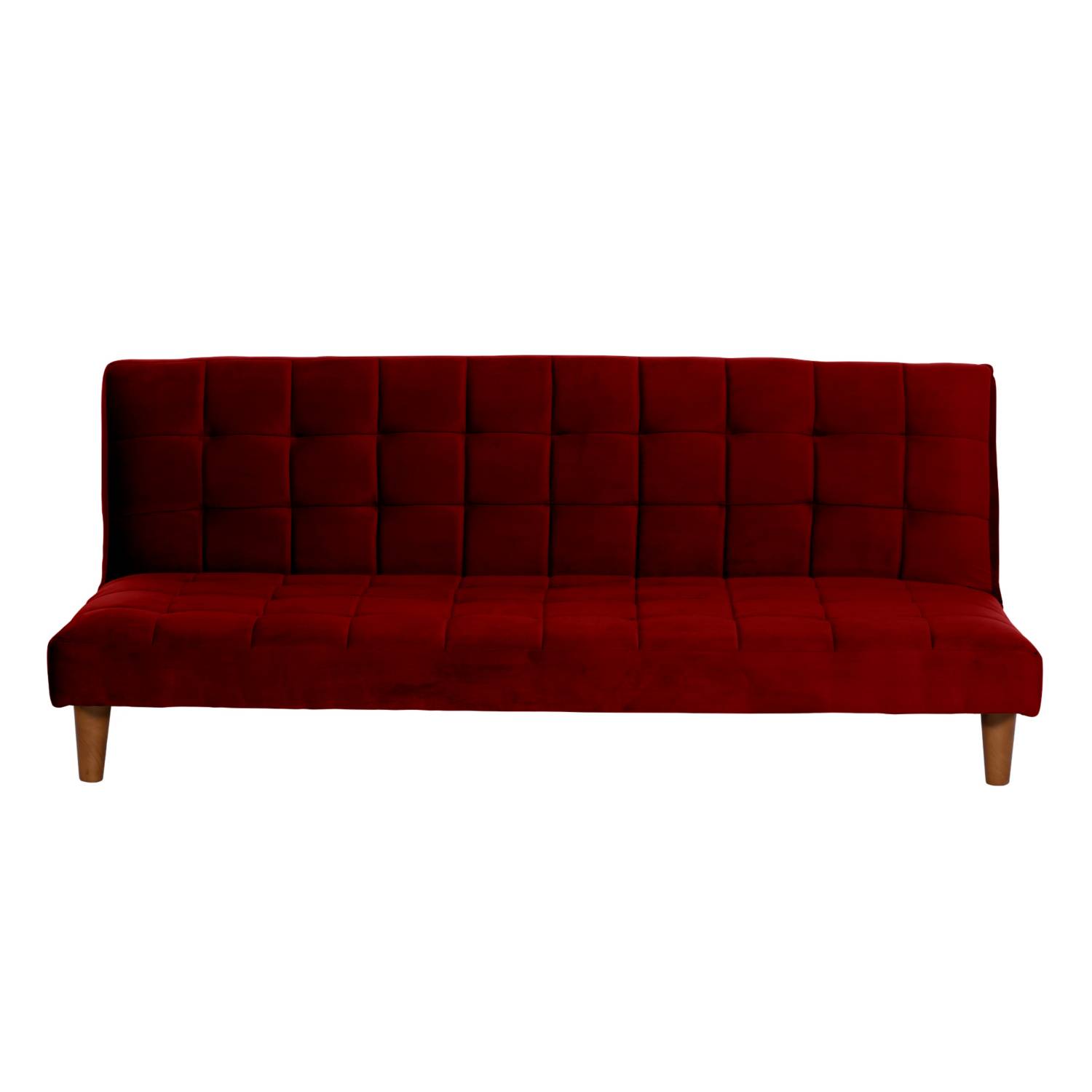FUTON LATAM HOME TURIN 3 CUERPOS BURDEO TELA VELVET - 1