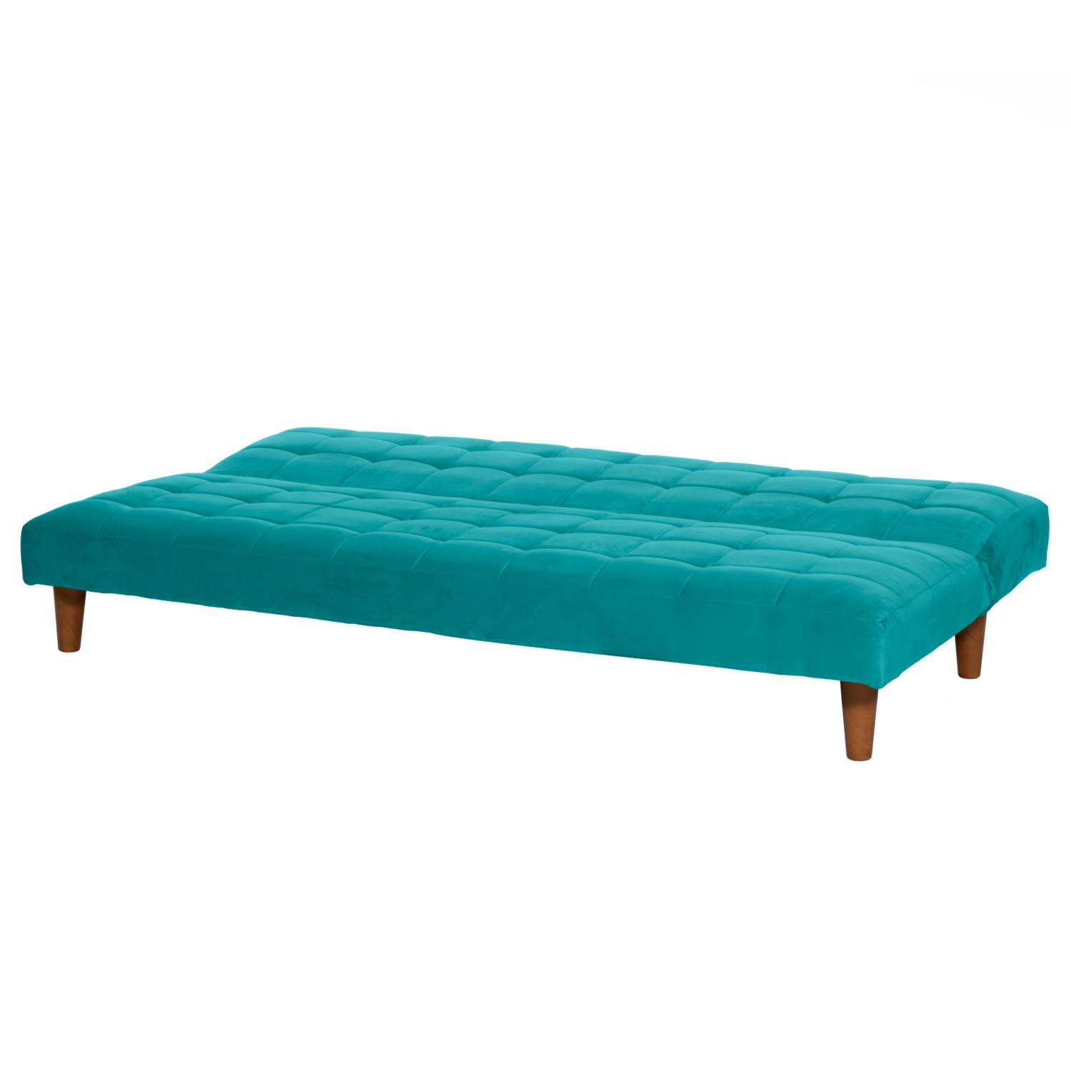 FUTON LATAM HOME TURIN 3 CUERPOS TURQUESA TELA VELVET - 4