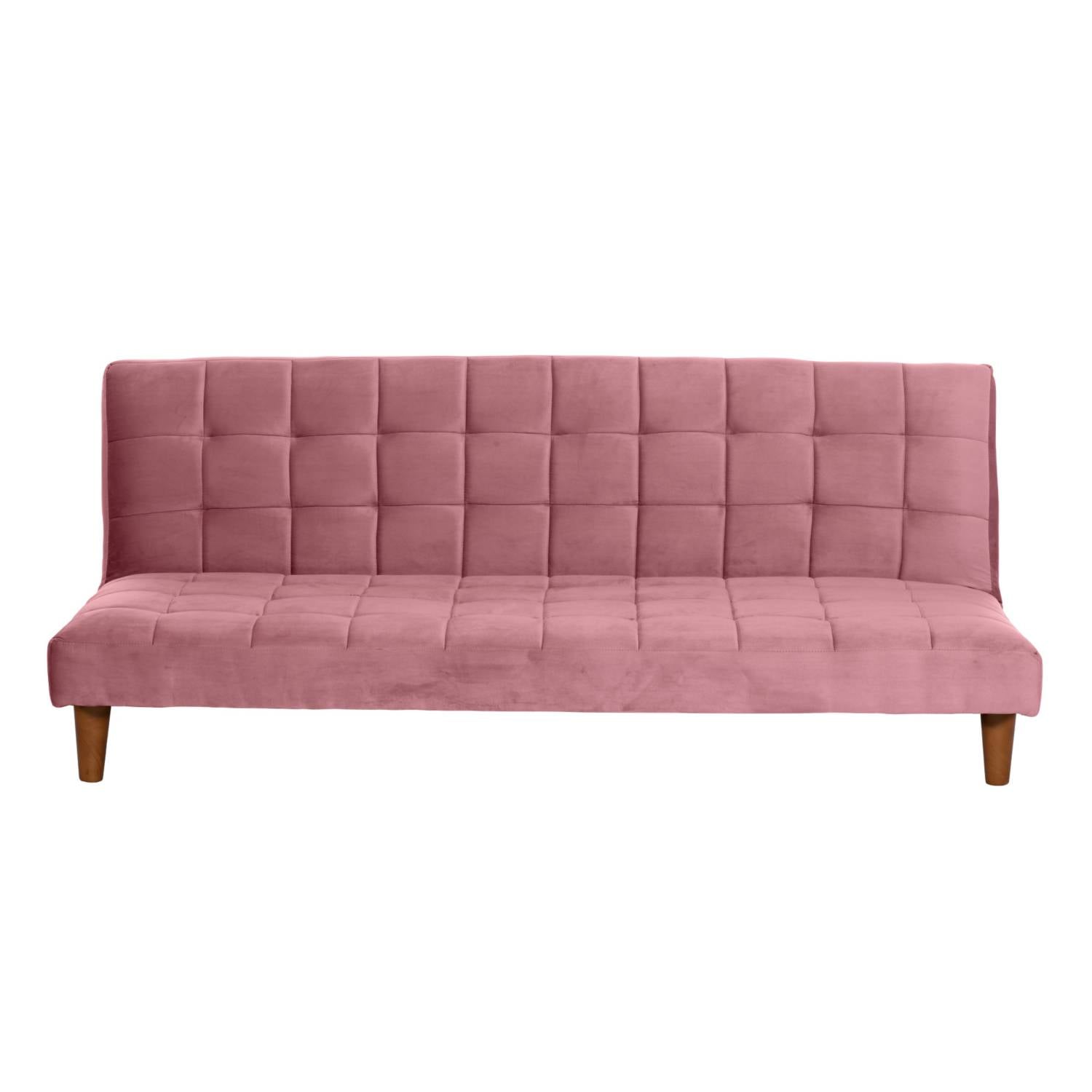 FUTON LATAM HOME TURIN 3 CUERPOS PALO ROSA TELA VELVET - 1